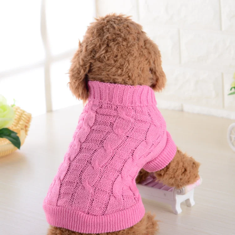 Warm Costume Knitted Turtleneck Pet Puppy Large Dog Sweaters