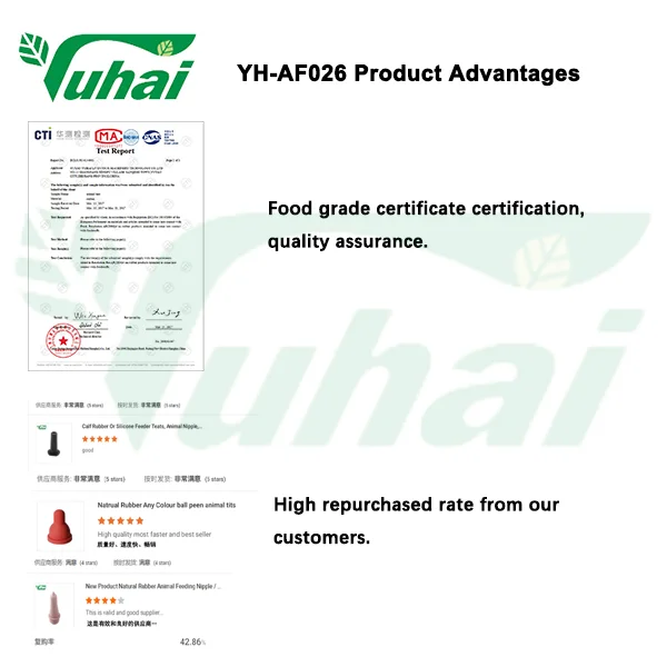 Nature Rubber Goat Teat Animal Feeders for Goat Feeding