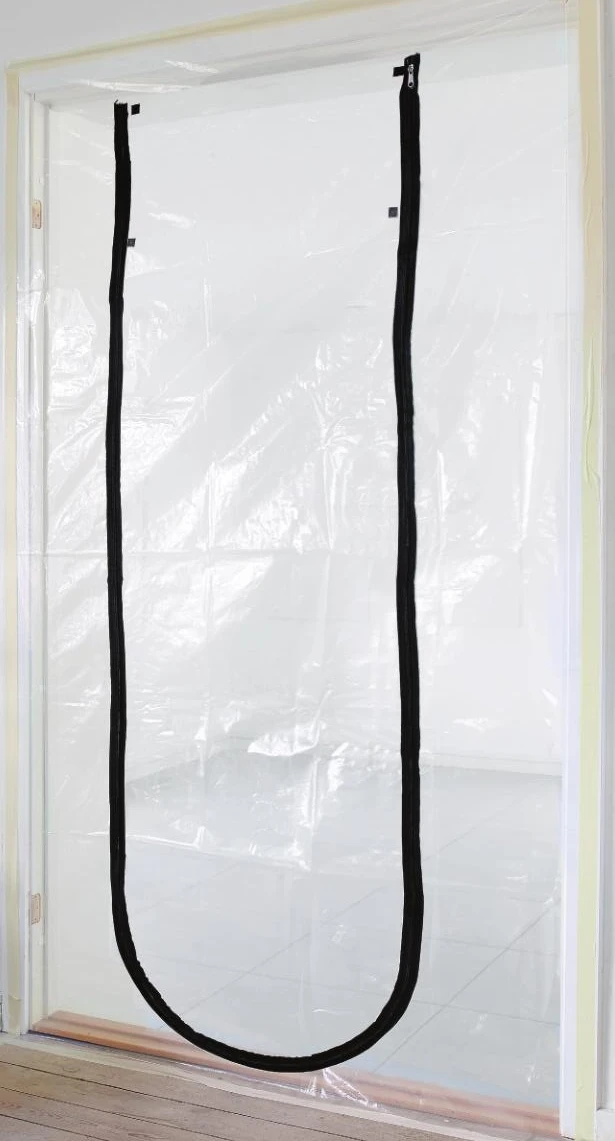 Staubschutztur Zipper door LDPE U or Fleece C Dust Protection