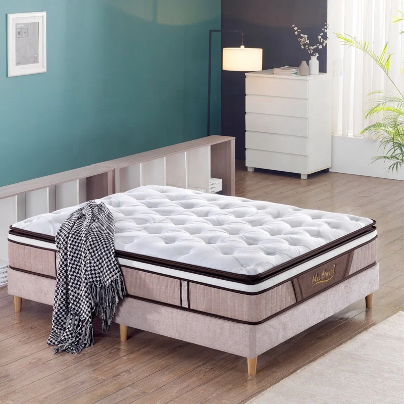 Hypo-allergenic Home Furniture Customizable Latex Hotel Bed Mattress King Size Memory Foam Pocket Spring Mattresses In a Box