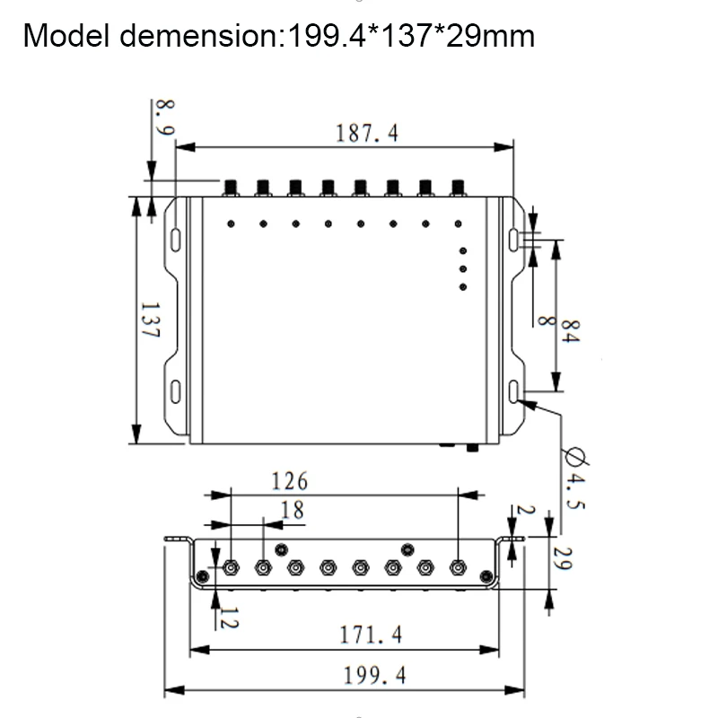 Kyrplink Fixed 4 Ports 8Ports Uhf Rfid Reader Module Iso 18000 6C Gen 2 Uhf 920Mhz Rfid Module