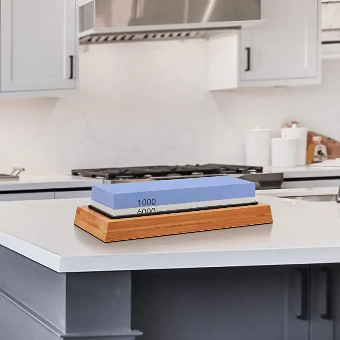 Blue White Double-Sided 1000/6000 Corundum Whetstone Diamond Material Petroleum Stone Sharpening Steel Electric Tool Kitchen Use