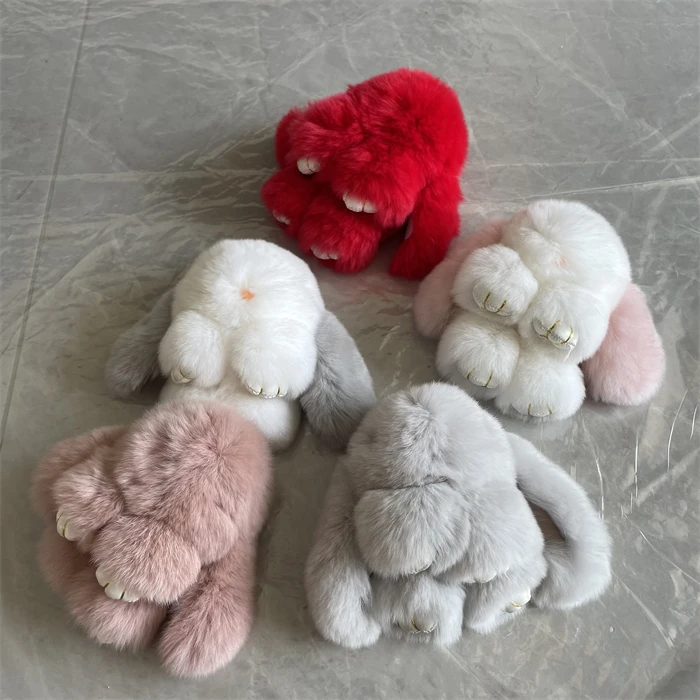 Custom Pendant Natural Fur Keychain Toys