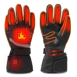 Men Women Winter Waterproof Insulated Split Finger Motorcycle Racing Ski Electric Heated Gloves
