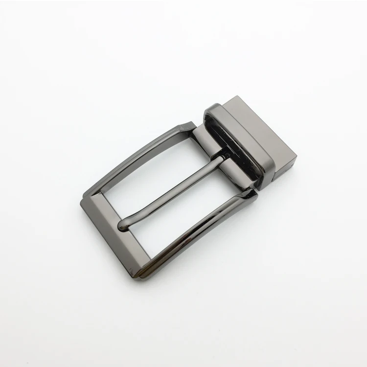 35mm Factory sale new design fashion black nickel reversible belt pin buckle