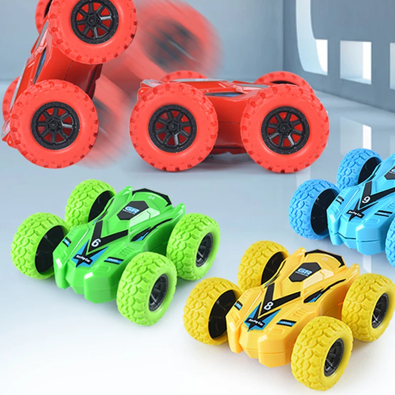 Rotation Car Toy Set Mini Stunt Car Double-Sided 3D Flip Control Mini Toy Car for Children
