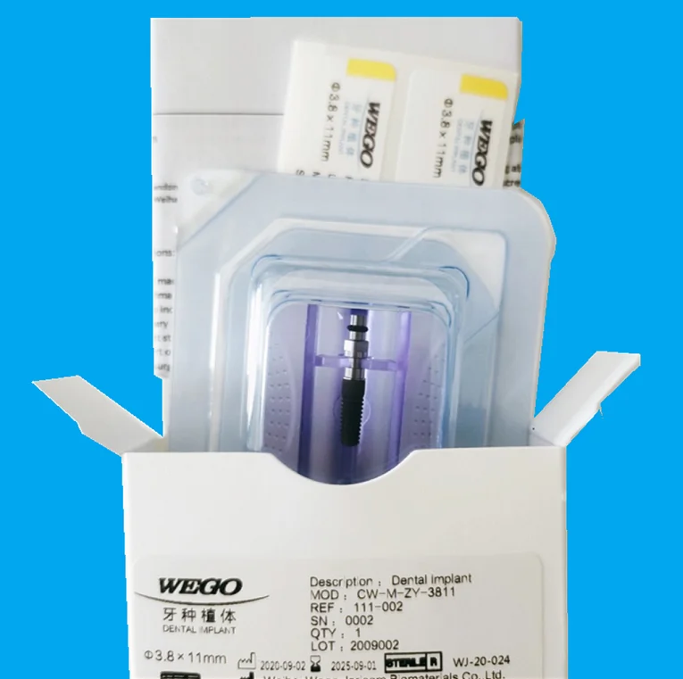 
Pure Titanium OEM Tooth Fixture Wego Dental Implant Chinese Factory Bone Level Tooth Root Morse Taper Micro-dual Thread Implant 