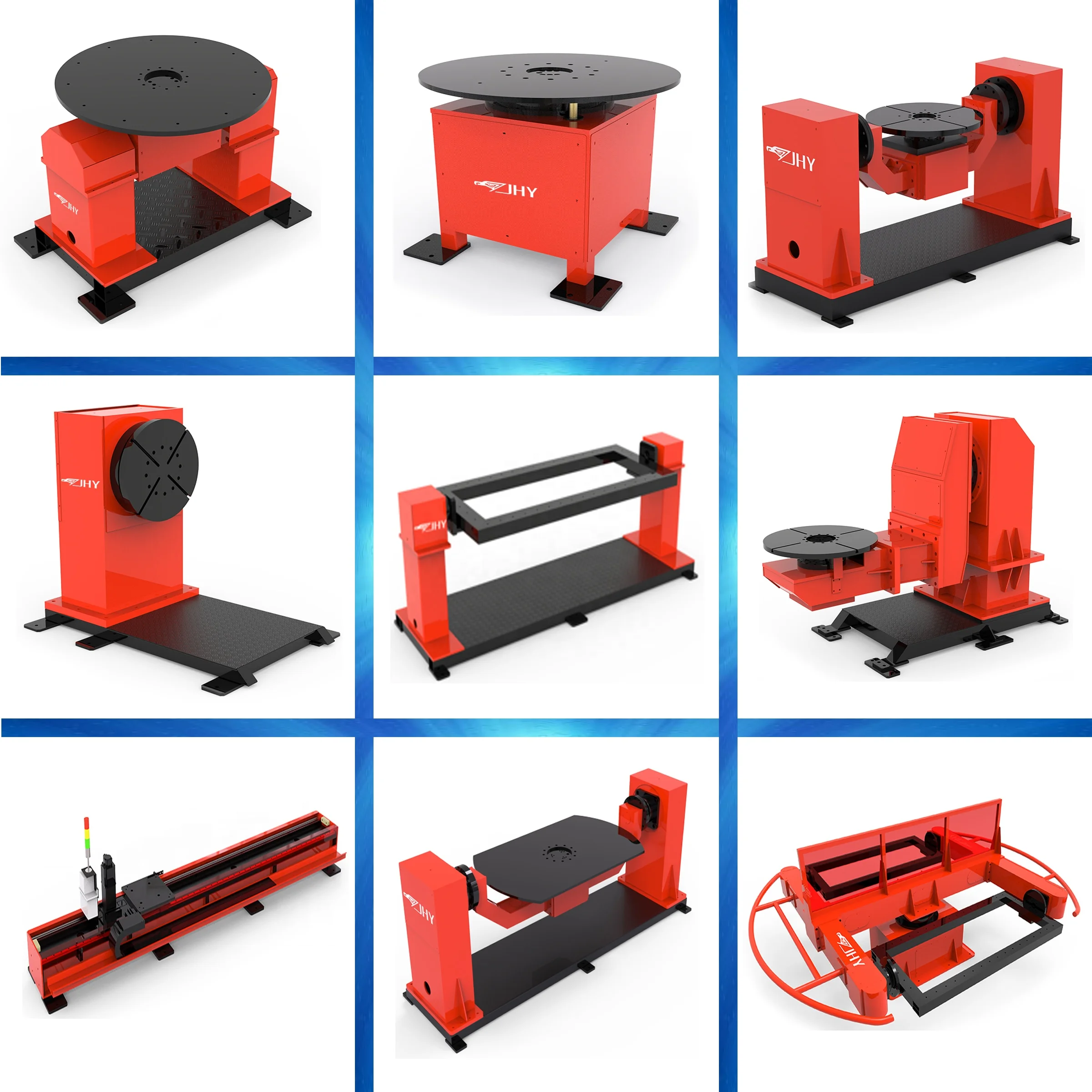 2 axis heavy load L type rotate robotic automatic positioner with turntable