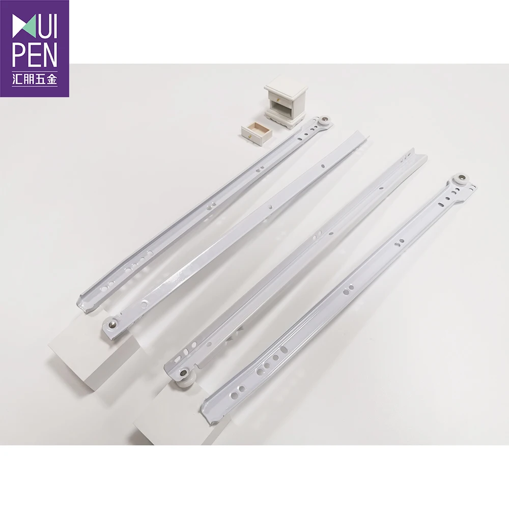 factory price  epoxy powder coating paint  200mm To 600mm Full Extension  Soft Close Telescopic Drawer runner