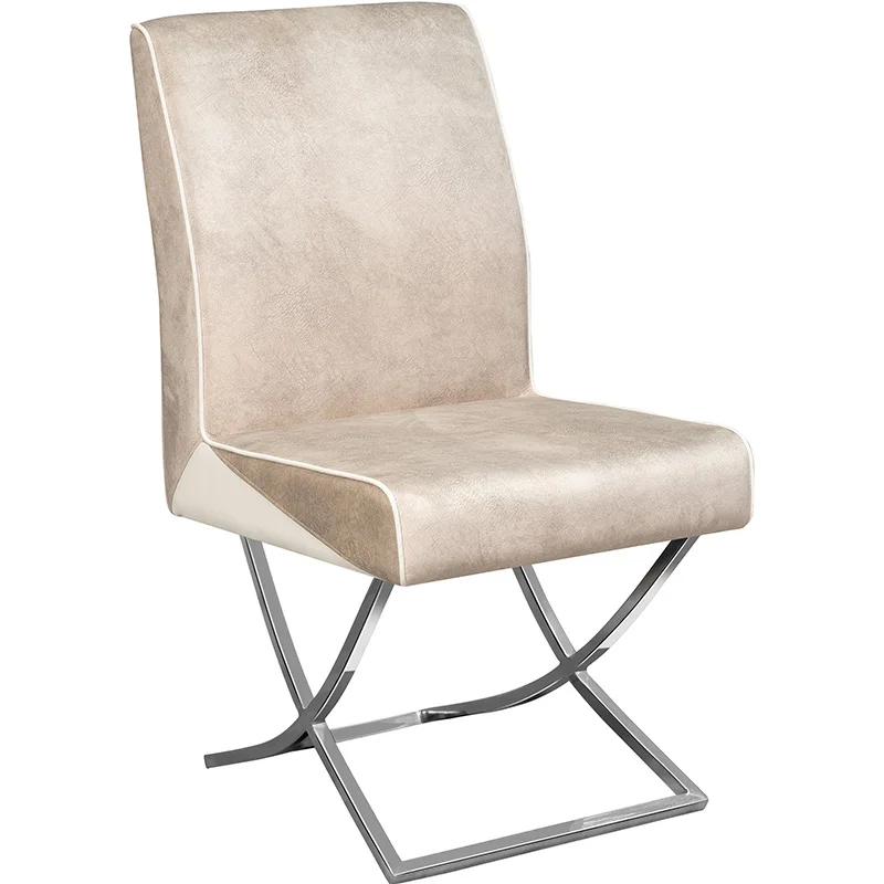 EURO modern dining chair stainless steel chair stainless steel chair with high density foam