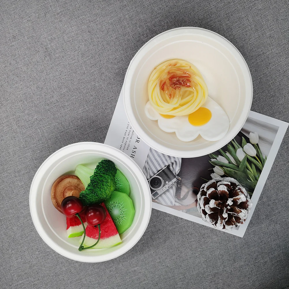 Paper Lids Compostable Biodegradable Bagasse Cover Food Bowl Lunch Box Lid for Take-away Container Snack Box Cake Bread Box