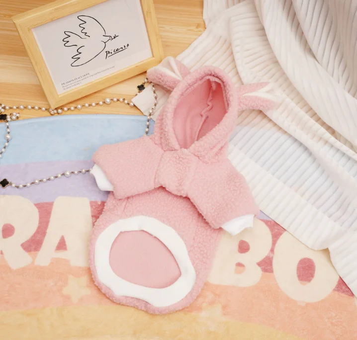 Pet Winter Apparel: Cat Sweater Dog Hoodie with Cap - Cozy Turtleneck Sweater Berber Fleece Coat