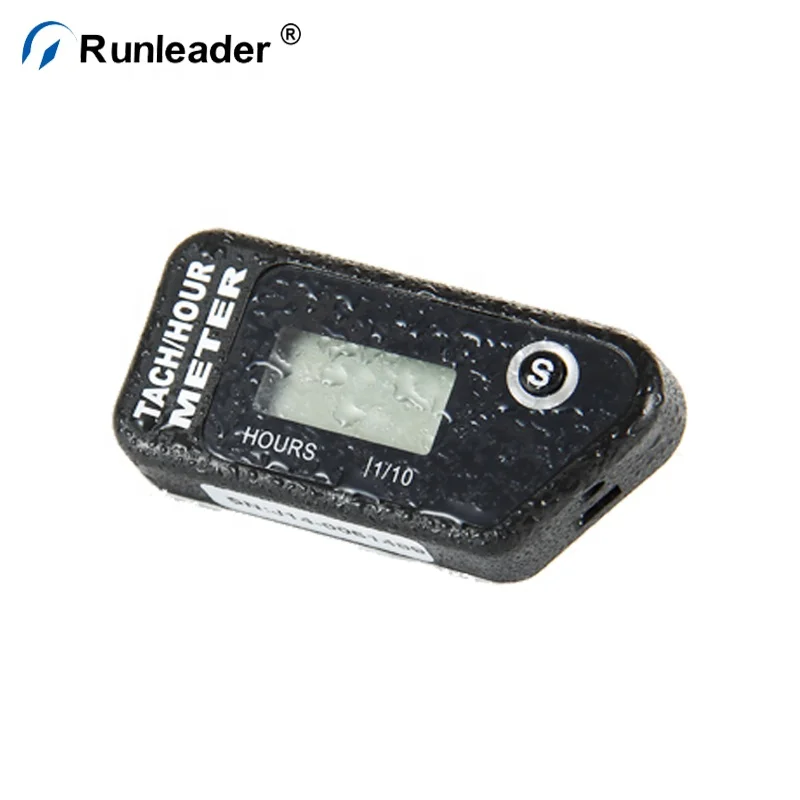 Waterproof Inductive Digital RPM Tach Hour Meter for Motocross Motorcycle ATV Bike Snowmobile Boat Gas Engine