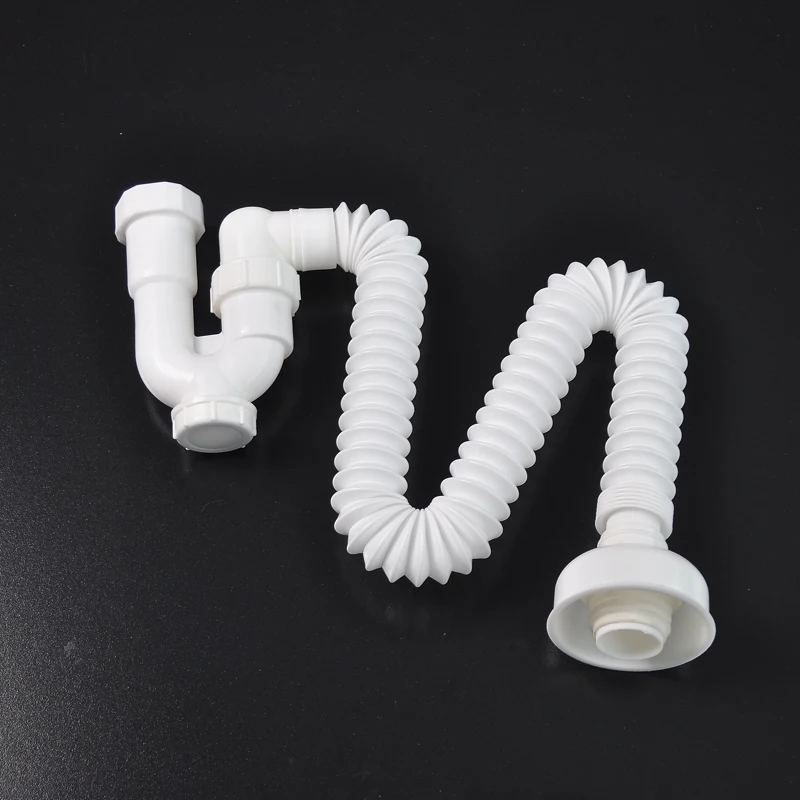 Modern Style Bathroom Washbasin Accessories Lengthened and Thicker Drain Pipe for Efficient Drainage Basin Usage