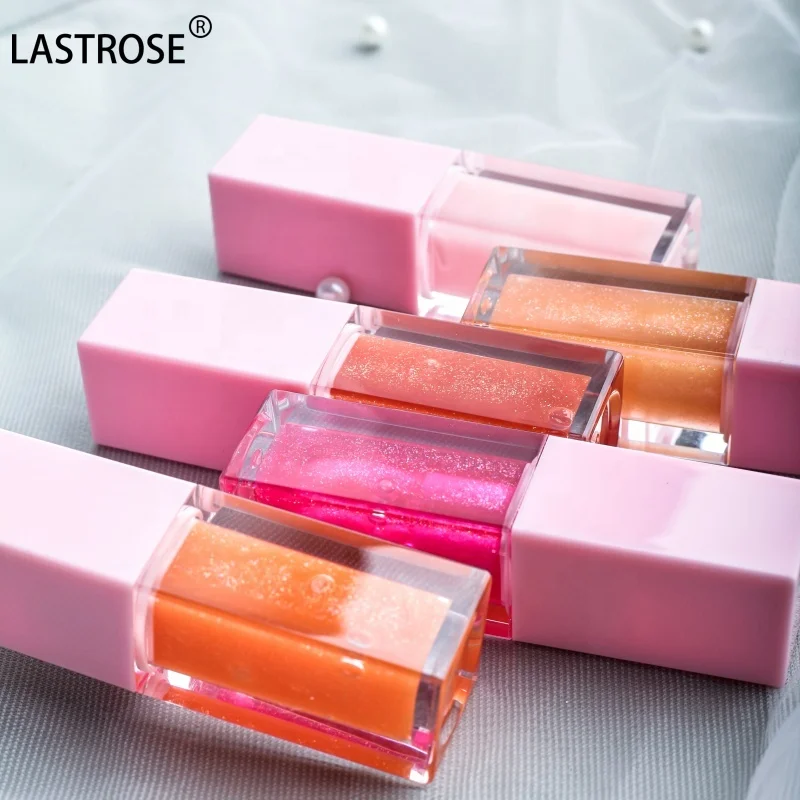 Big Brush 34 color changing lip oil pigmented magic moisturizing flavouring fruit clear vegan pink lipgloss lip plumper gloss