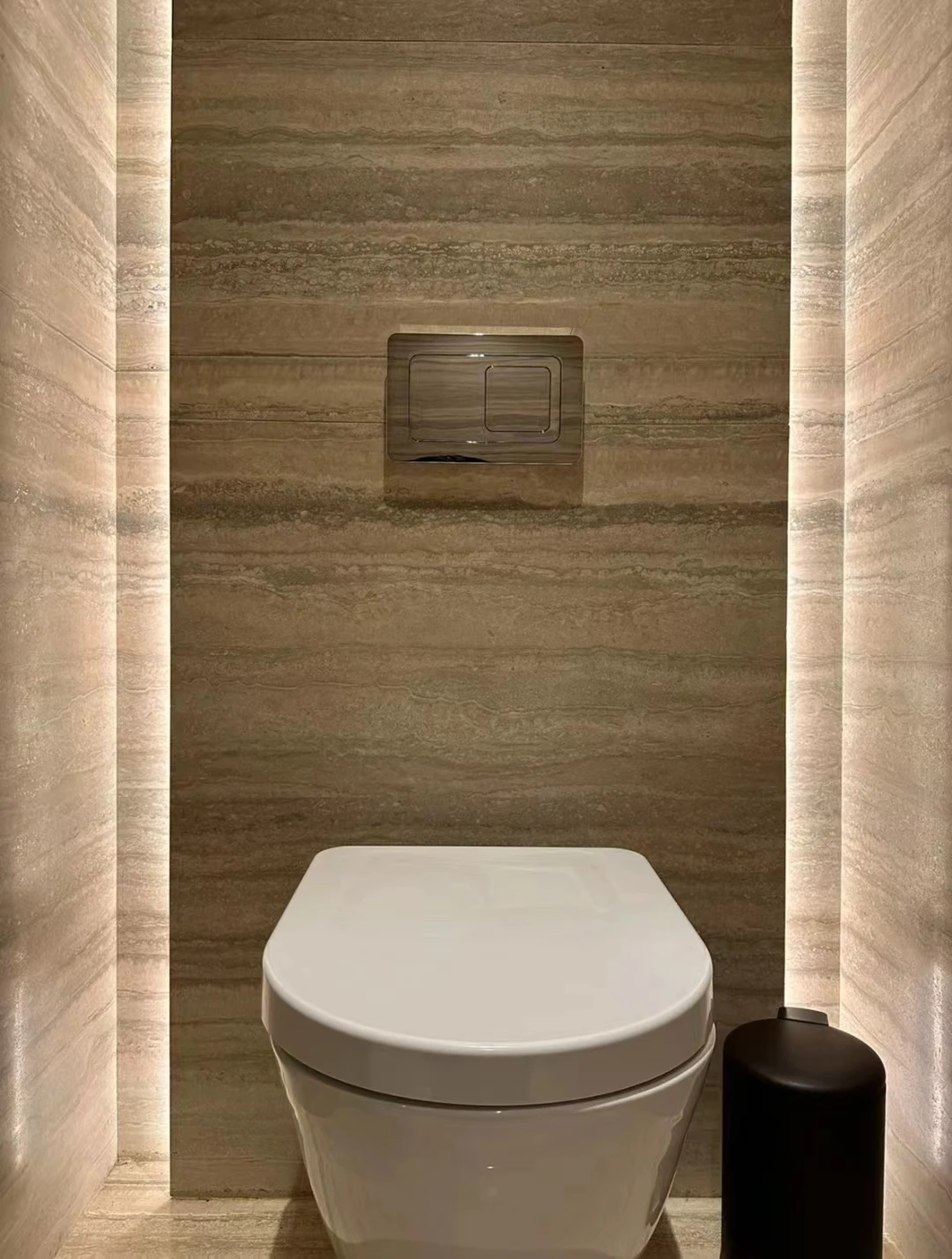 Modern Design Honed Light Blue Travertine Marble Stone Slab For Bathroom Wall Cladding Tiles