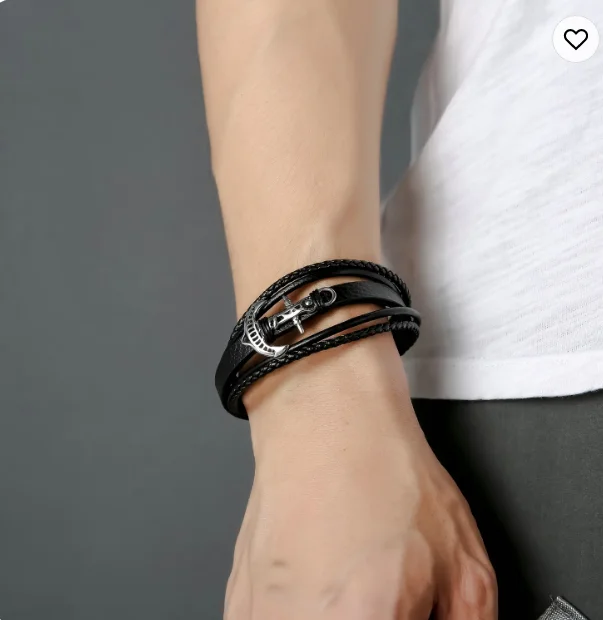 Fashion men and boy mens bracelets luxury jewelry mens designer bracelets with magnet