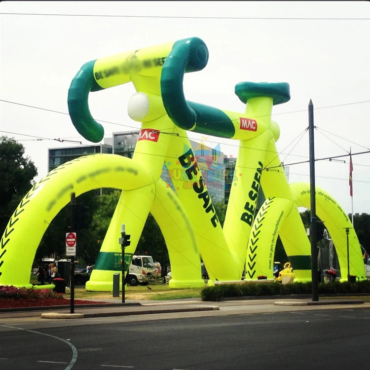 Giant publicidad inflable airblown riding bicycle balloon inflatable bike model for outdoor advertising