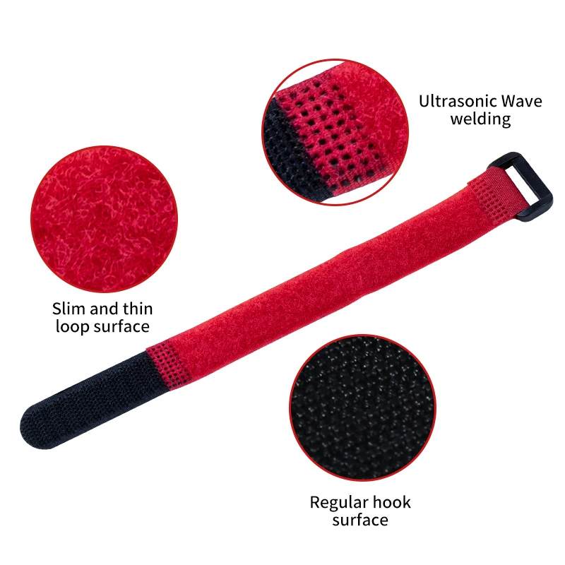 Top Quality Self Locking Velcroes Flexible Fabric Wire Management Luggage Hook And Loop Buckle Cable Tie