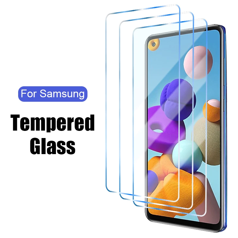 Reinforced Glass Screen Protector For Samsung s22 s21 ultra A51 A52 A50 A12 A02S A21S Screen Protector on Galaxy A71 A72 A10 A20