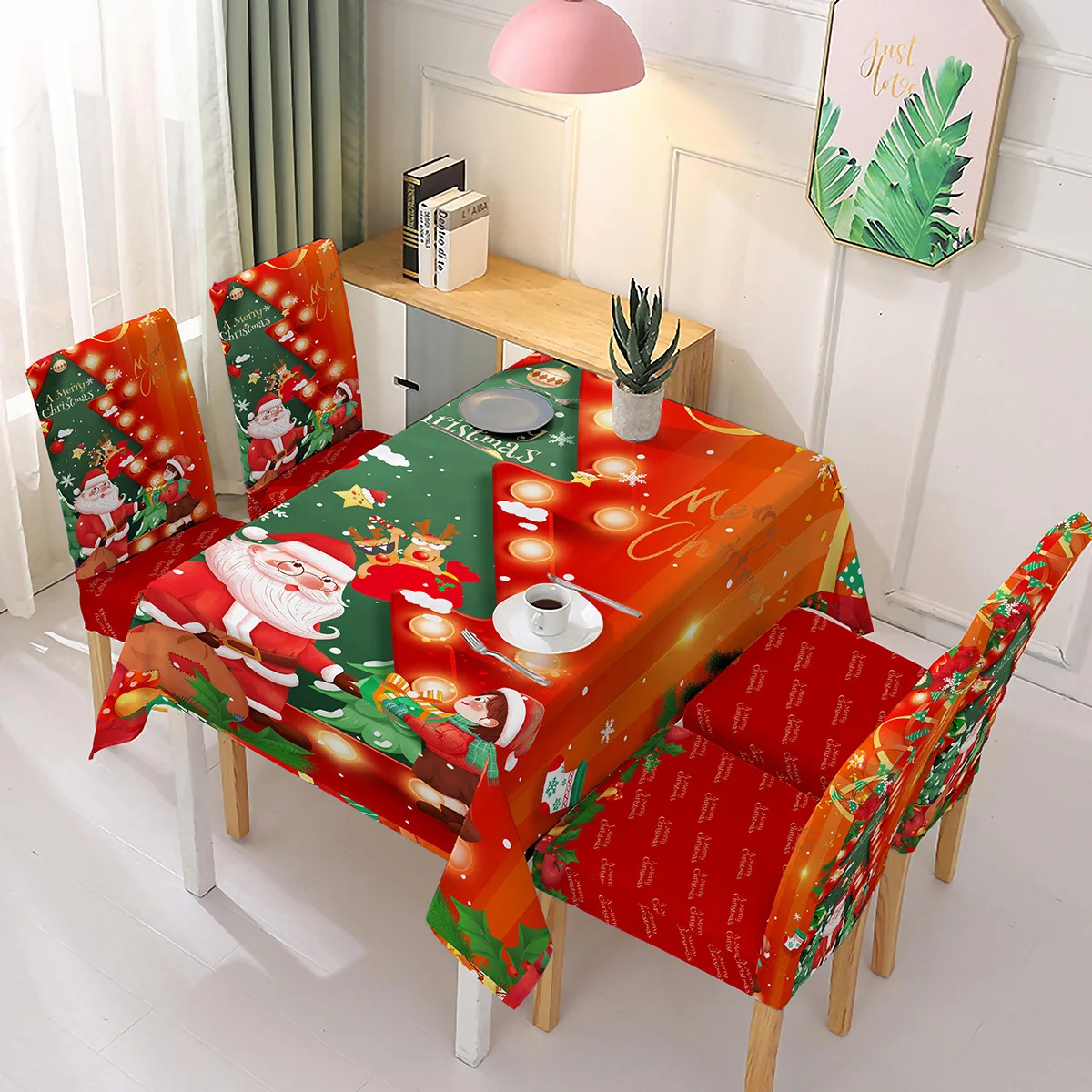 Christmas fabric microfiber wholesale 100% polyester Holland velvet printed fabric tablecloth