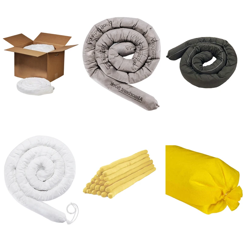 Впитывающие масляные гранулы впитывающие ткань перерабатываемый диатомак специальный желтый химический носок