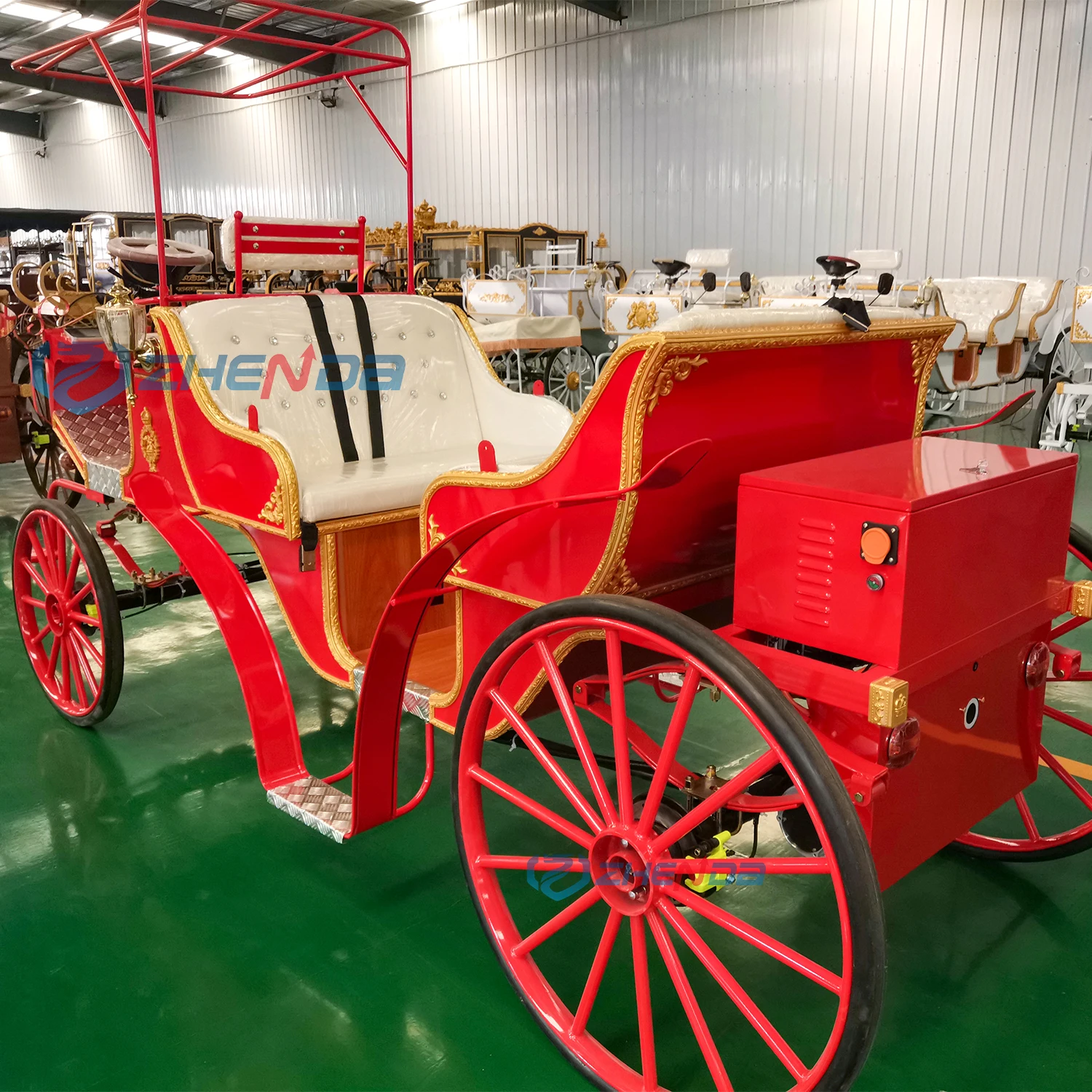 Limousine Elegant Wedding Electric Sightseeing Horse Carriage fairytale Victoria carriage