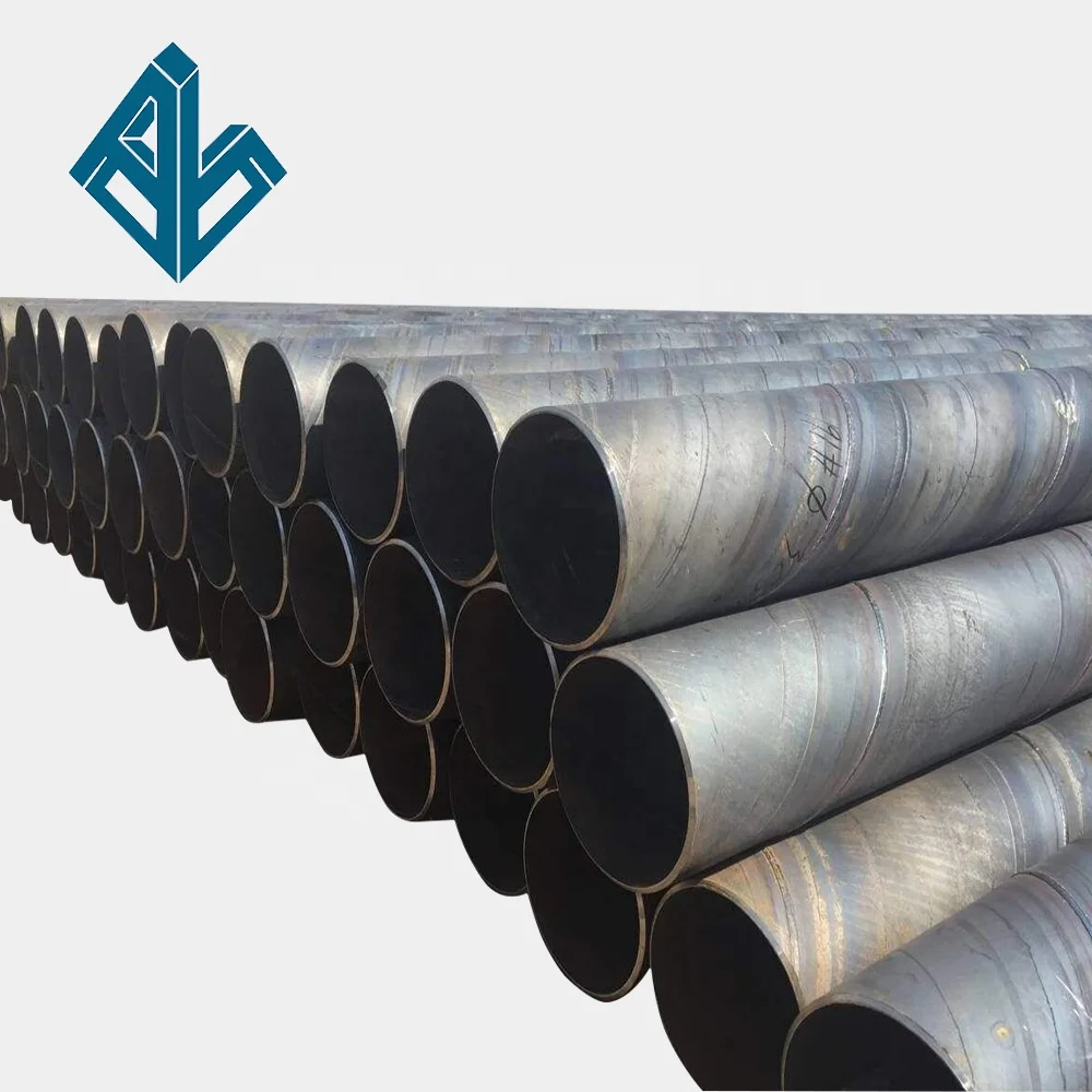 DIN ASTM 1200mm Diameter Large Diameter ERW Spiral Welded Carbon Black Steel Pipe Price Per Ton