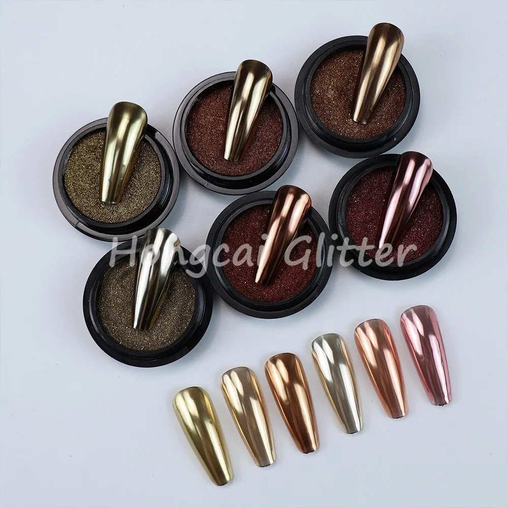 metallic effect shine nail mirror pigment chrome powder 27 colors DIY nails art