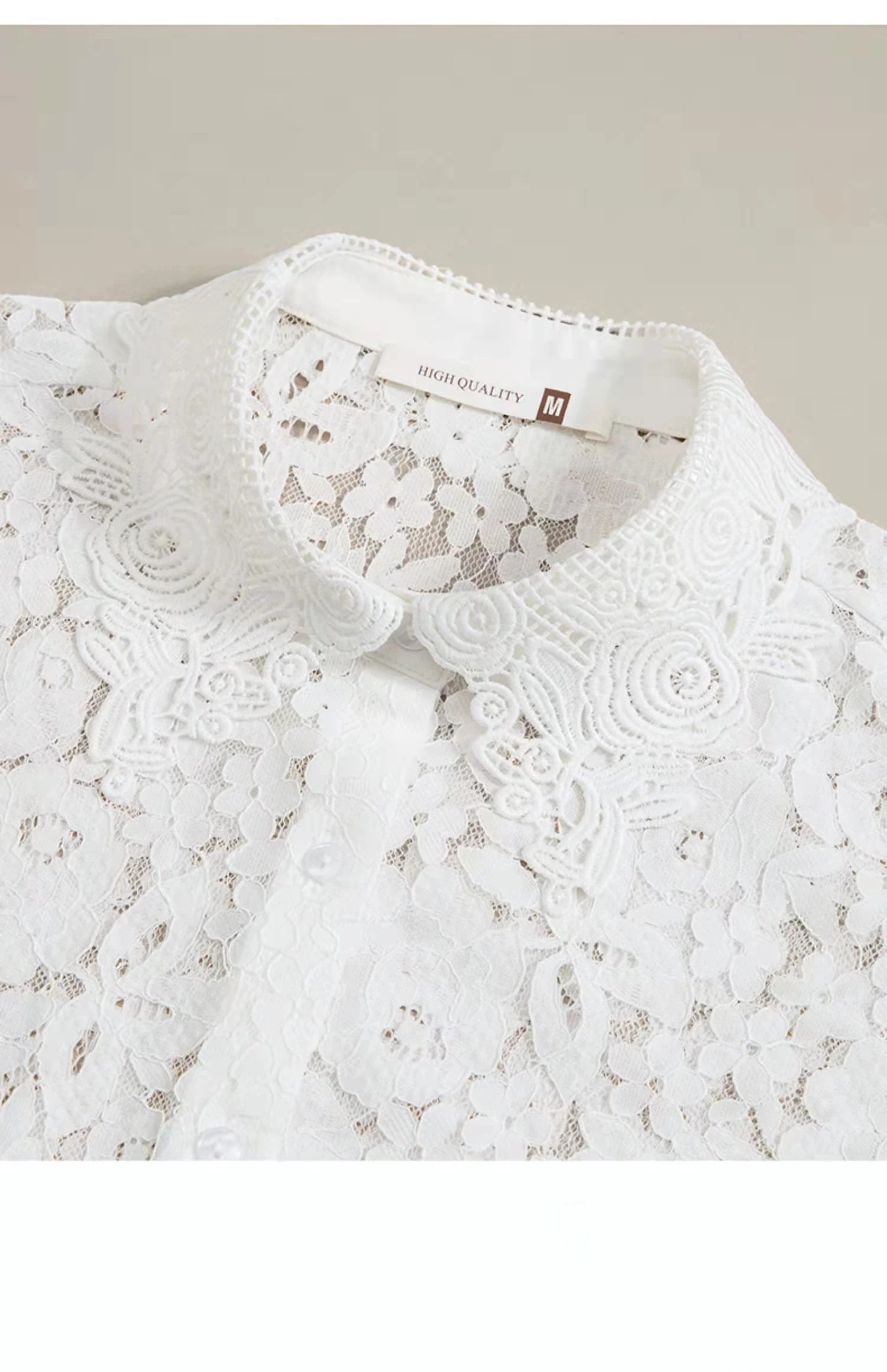 custom Clothing accessories neck white embroidered flower designs elegant women girls detachable lace shawl fake collar