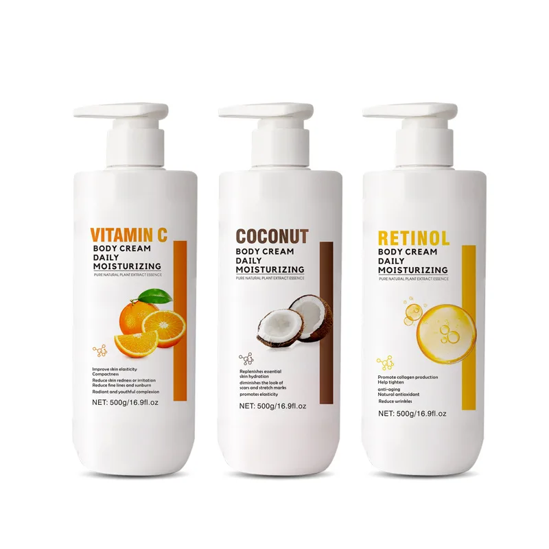 Flavonol Anti-Wrinkle Firming Body Lotion with Vitamin C Orange Coconut Brightening and Moisturizing 3 Options Available 500ml