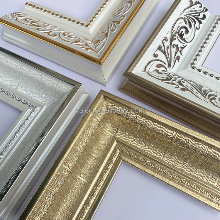 Manufacturers Various Styles Free Sample Ps Plastic Colorful Decorative Baroque Style Oil Painting Frame Wood Picture Frame