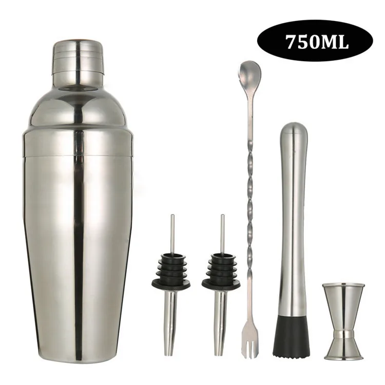 China Supplier High Quality 6pcs Cocktail Shaker Bar set/Luxury Bar Set