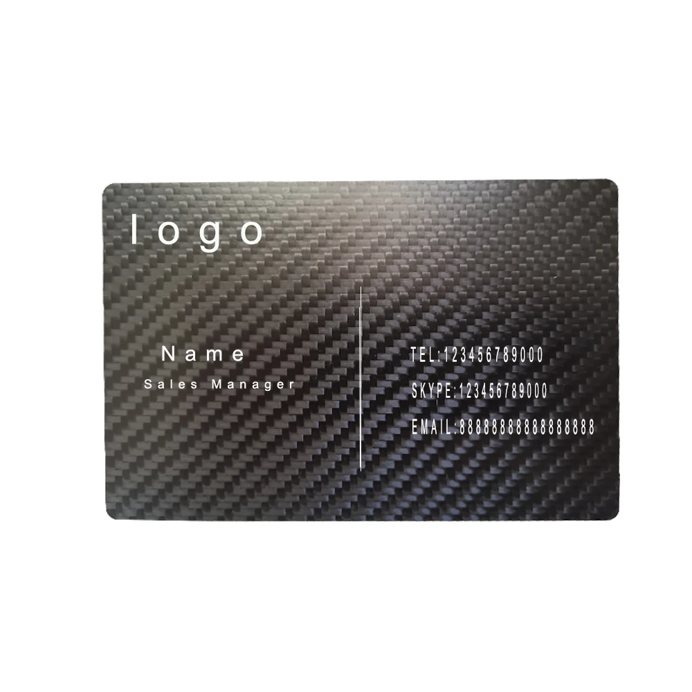 2020 New Custom Color and Various Size Carbon Fiber Business Cards and Invitation Cards
