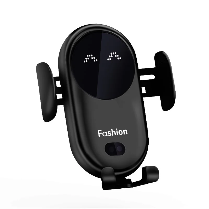 
 2021 High Quality smart wireless car charger with auto sensor Qi intelligent mobile phone holder with Suction Cup Bracket  