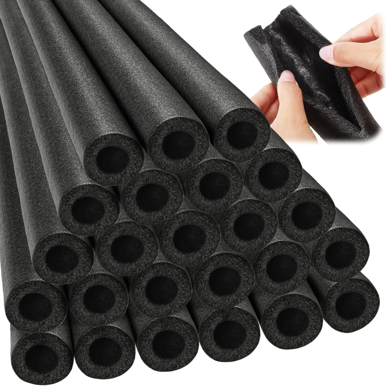 Wholesale black Insulating Foam Pipe Insulation Foam Tube Freeze Protection Heat Preservation Pipe Covers for Tubing