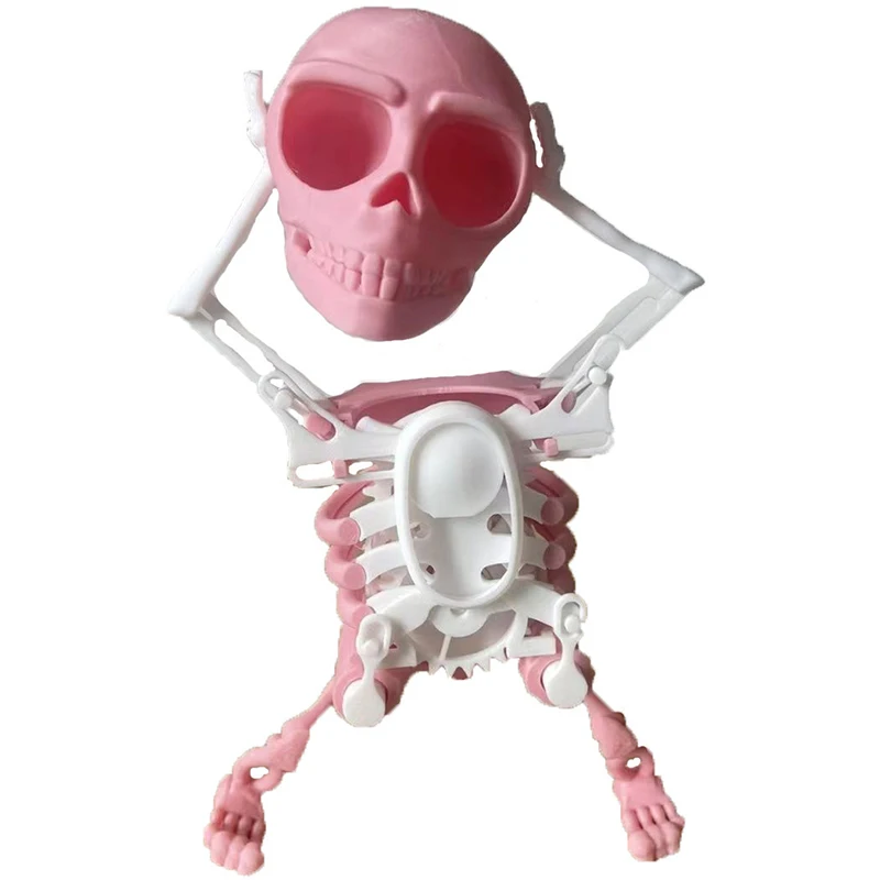 2024 best seller Creative 3D Printed skull Skeleton Dancing Toy Shaking Head Sand Novelty Gift