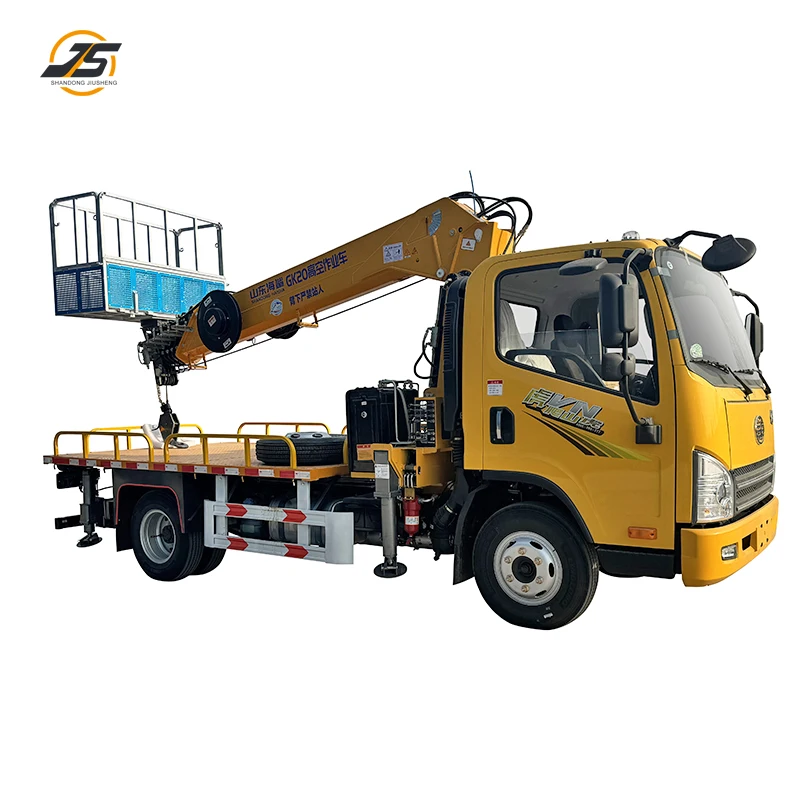 20-meter aerial work vehicle that can be lifted, hoisted, pulled, and operated