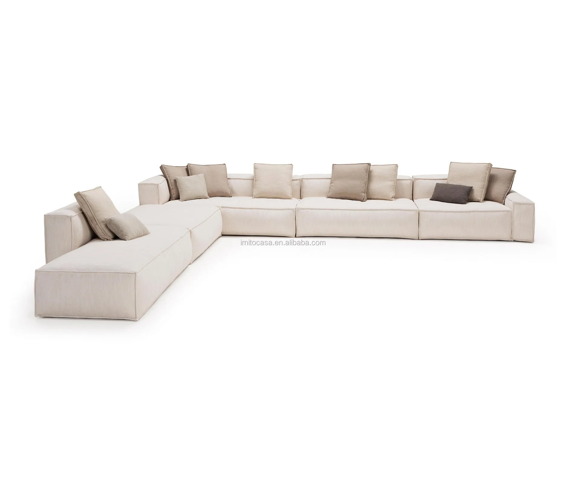 
Italy Luxury Furniture Reconfigurable Sofa Set Modern Special Living Room Flexible Combination Couch Sofa Reclining Fabric Sofa 