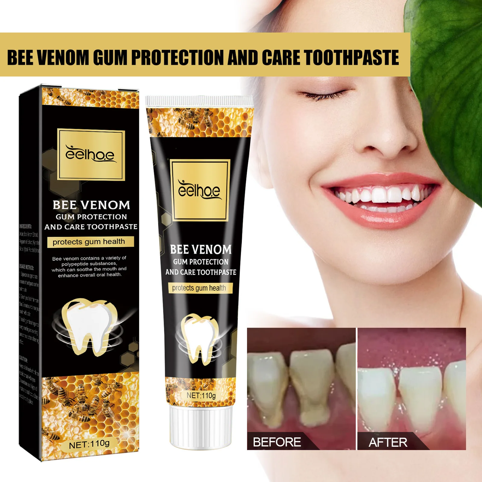 Oral Care Natural Teeth Whitening Toothpaste Professional Dental Care Breath Freshing Anti Tooth Decay Toothpaste 110g