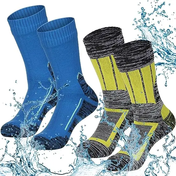 Custom Logo Men Outdoor Athletic Crew Socks Kids Breathable Wudhu Waterproof Socks For Hiking Trekking Wading