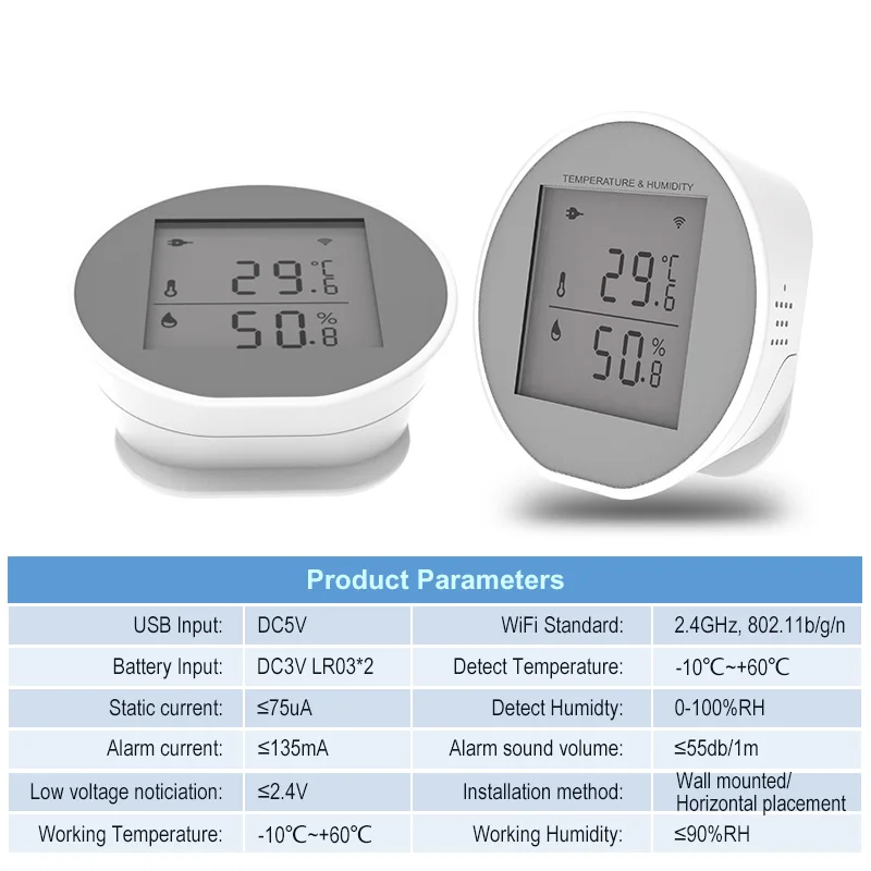 LCD Digital Thermometer Hygrometer Indoor Room Electronic Temperature Humidity Meter Sensor Gauge Weather Station For Home