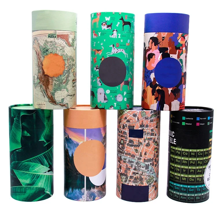 Advanced Custom Logo Cylindrical Cans Cardboard Cylindrical Round Box Paper Tube Packaging Box Cosmetic Packaging Box Tea Gift