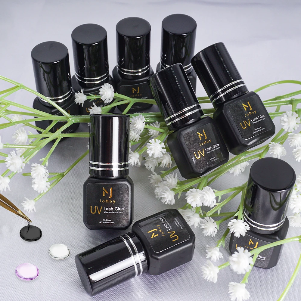 Special for uv lamp Waterproof Eyelash Extension Glue Custom Lash Glue For Eyelash Extension Black Clear UV Eyelash Glue