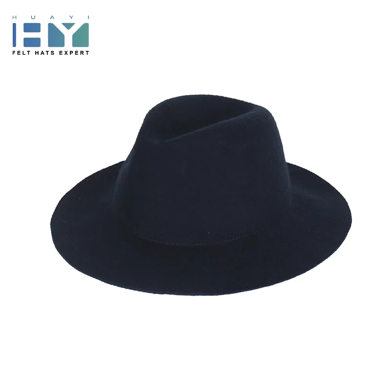 HUAYI  HATS  Hot Sale Hand Made 100%  Australian Wool Crushable Fedora Hat For Women