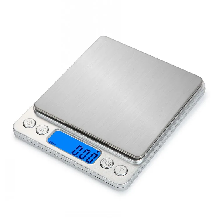 Kitchen Scale Stainless Steel Platform Food Nutrition Calculator Large 2Kg Analog Measuring Range 0.1G Accuracy