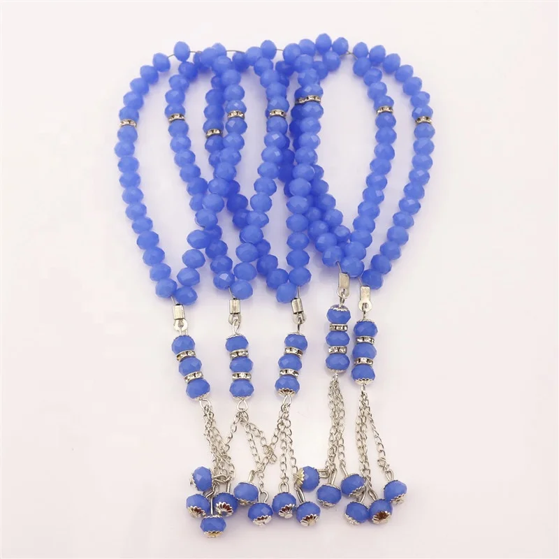 10mm Crystal Rosary Prayer Beads Muslim Bead Jewelry Ismamic Glass Bead Bracelets