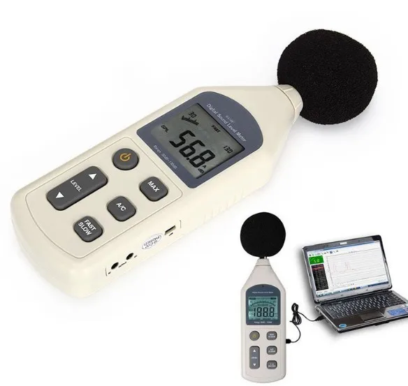 Digital Sound Level Meter Tester 30-130dB USB Noise Measurement Tool