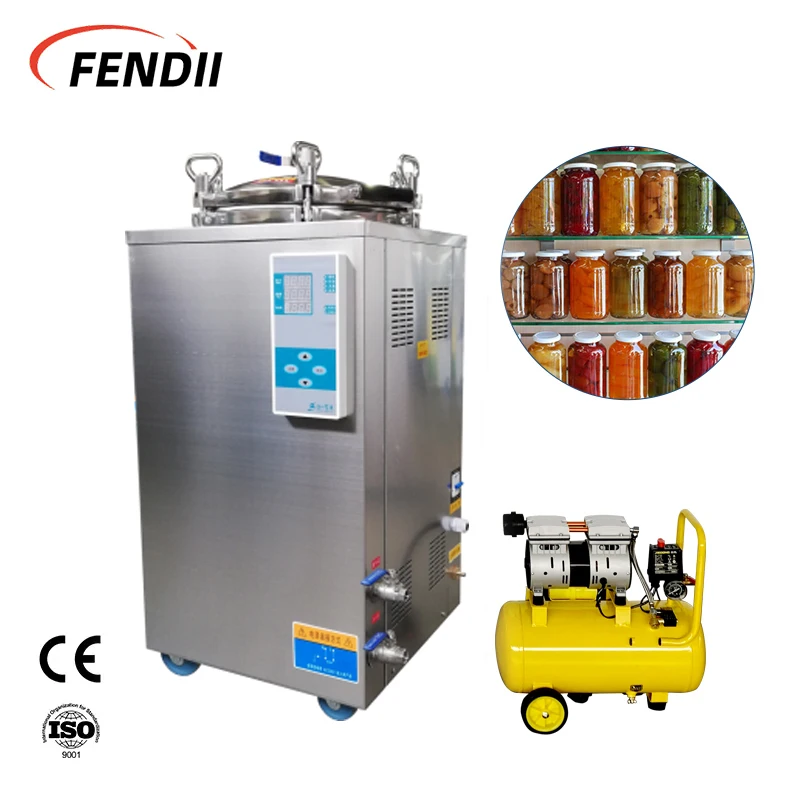 Automatic Vertical Hand Wheel bolt structure sterilization equipment high Pressure Steam food Sterilizer Autoclave