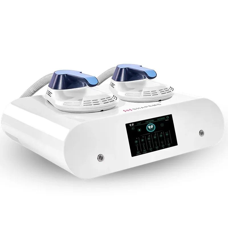 Portable 2 handles slimming electro magnetic muscle stimulation 2 Handles mini EMS machine home use muscle building stimulator